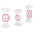 thumbnail image 1 of Vickerman 7.5"-8" Pastel Pink Candy Ornament Assortment, 3 per bag., 1 of 1