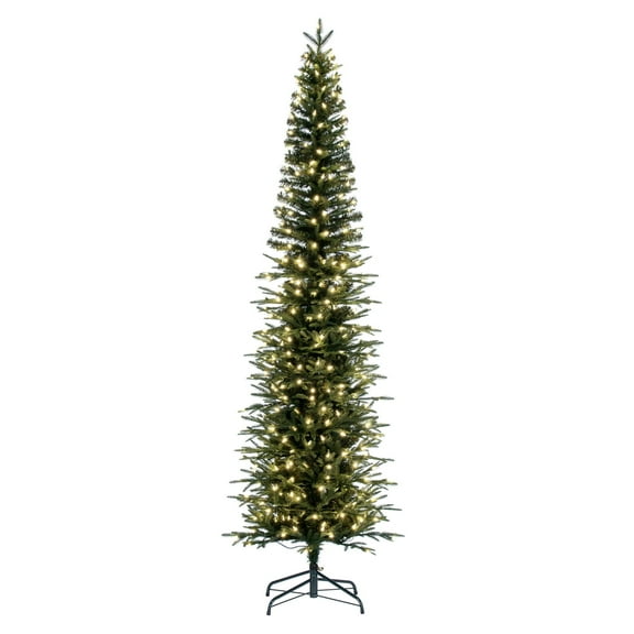 Vickerman 7.5' Bixley Pencil Fir Artificial Christmas Tree, Warm White Dura-lit LED Lights