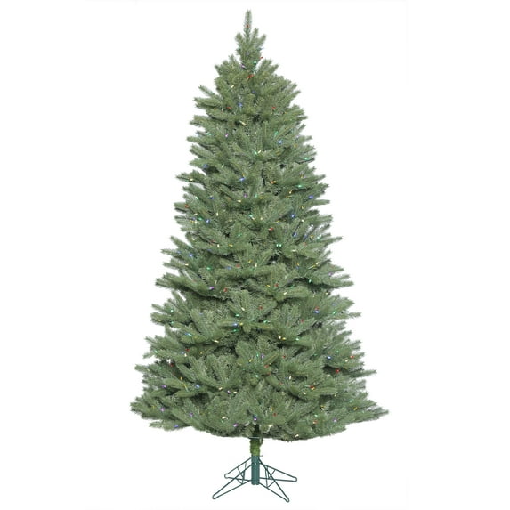 Vickerman 7.5' Colorado Spruce Slim Artificial Christmas Tree, Multi-Colored LED Lights