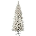 thumbnail image 1 of Vickerman 7.5' Flocked Pacific Artificial Christmas Tree, Clear Lights, 1 of 7