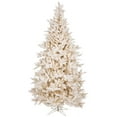 thumbnail image 1 of Vickerman 7.5' Flocked Vintage Fir Artificial Christmas Tree, Warm White LED Lights, 1 of 3