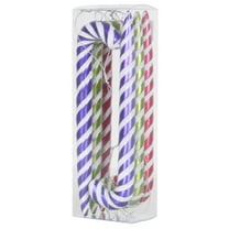 Vickerman 7.5" Purple-Lime-Cerise Candy Cane Christmas Ornament, 6 per Box