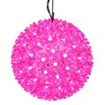 thumbnail image 1 of Vickerman 7.5" Starlight Sphere Christmas Ornament with 100 Pink Wide Angle LED Lights, 1 of 3