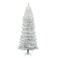 thumbnail image 1 of Vickerman 7.5' White Salem Pencil Pine Artificial Christmas Tree, Unlit, 1 of 4