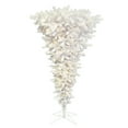 thumbnail image 1 of Vickerman 7.5' White Upside Down Artificial Christmas Tree, Warm White Single Mold LED Lights, 1 of 4