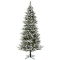 thumbnail image 1 of Vickerman 7.5' x 45" Flocked Kiana Artificial Christmas Tree, Dura-Lit® LED Warm White Mini Lights, 1 of 5