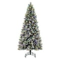 thumbnail image 1 of Vickerman 7.5' x 46" Flocked Jackson Pine Artificial Pre-Lit Christmas Tree, Multi-Colored Lights., 1 of 6