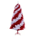 thumbnail image 1 of Vickerman 7.5' x 48" Candy Cane Artificial Unlit Christmas Pine Tree., 1 of 6