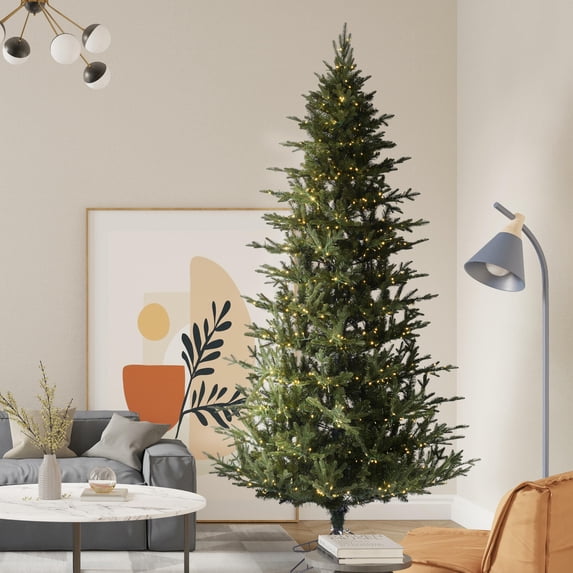 Vickerman 7.5' x 48" Kamas Fraser Fir Artificial Christmas Tree with 3mm LED Color Changing Lights