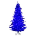 thumbnail image 1 of Vickerman 7.5' x 52" Blue Artificial Pre-Lit Christmas Tree with LED Lights and Step On/Off Foot Switch, 1 of 1