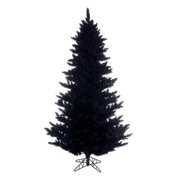 Vickerman 7.5' x 53" Flocked Black Fir Artificial Unlit Christmas Tree.