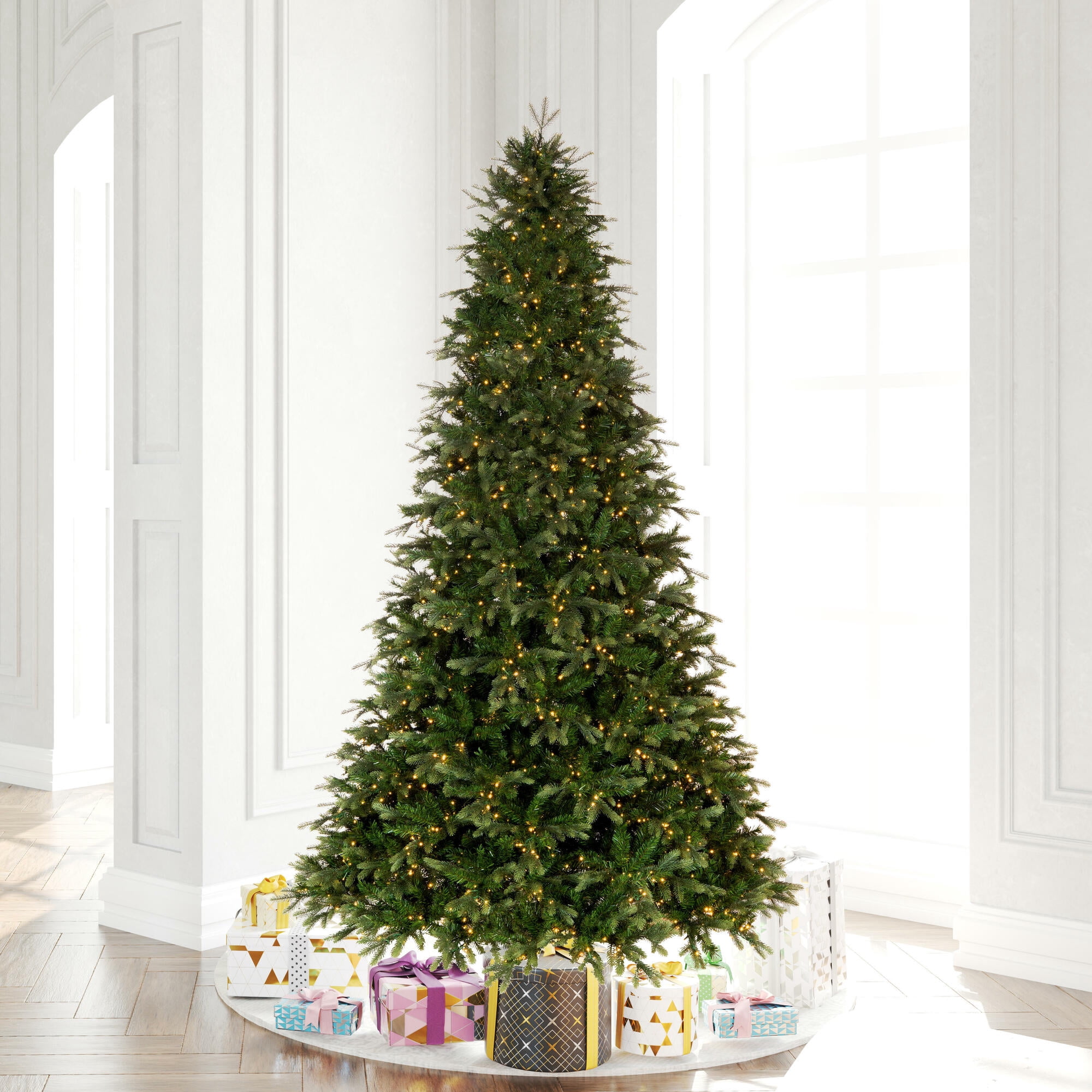Vickerman 7.5' x 56" Douglas Fir Artificial Christmas Tree with Warm White LED Lights.