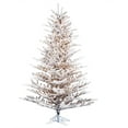 thumbnail image 1 of Vickerman 7.5' x 62" Flocked Stick Pine Tree, Dura-Lit® LED Warm White Mini Lights., 1 of 4