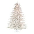 thumbnail image 1 of Vickerman 7.5' x 65" x Flocked Pistol Pine Artificial Pre-lit Christmas Tree, Warm White 3mm LED Lights., 1 of 5