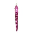 thumbnail image 1 of Vickerman 7.7" Magenta Candy Icicle 8/Box Icicle Ornament, 1 of 2