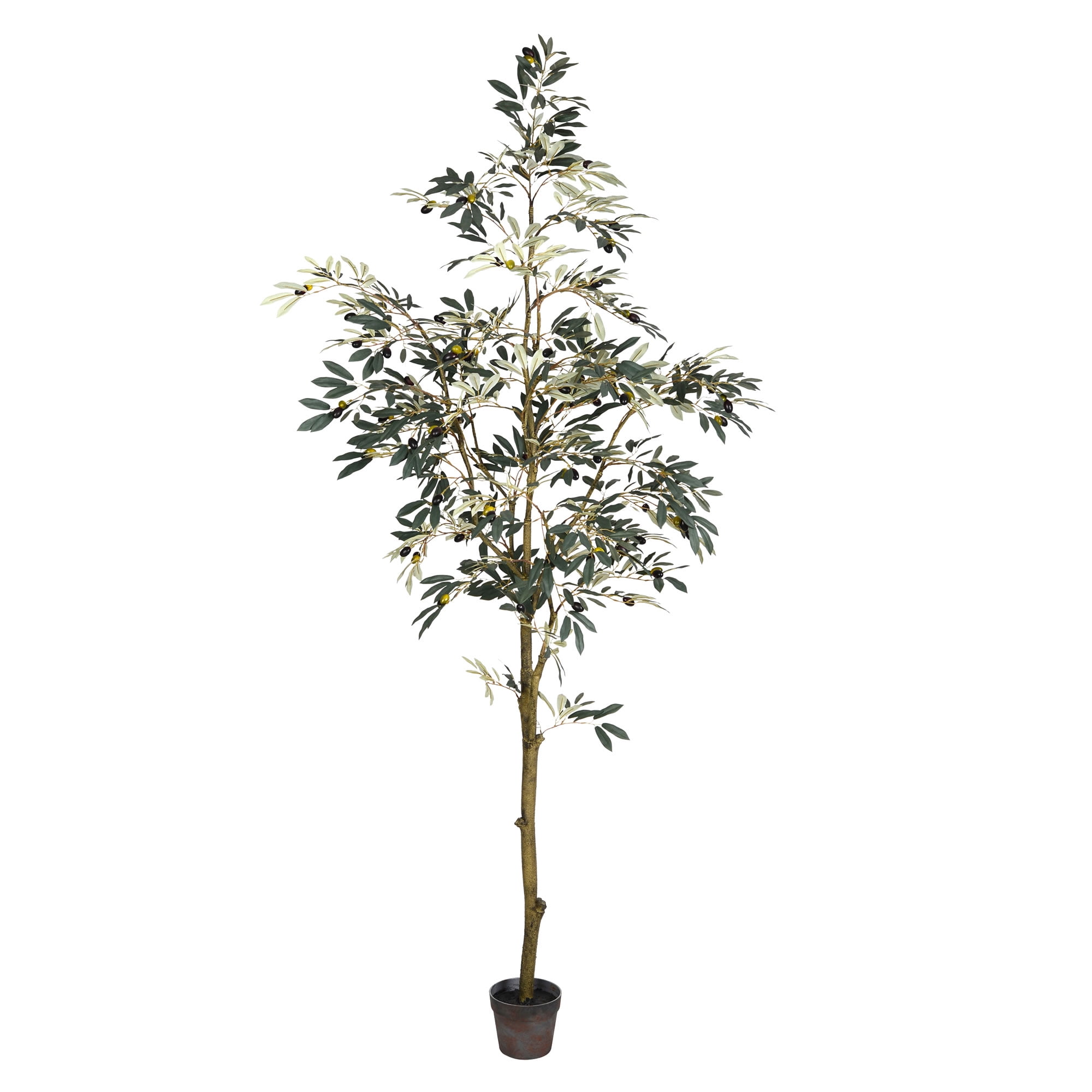 Mediterranean Charm 7' Faux Olive Tree in Pot