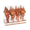 thumbnail image 1 of Vickerman 7" Burnished Orange 4-Finish Finial Ornament, 8 per Box, 1 of 2