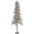 thumbnail image 1 of Vickerman 7' Flocked Alpine Artificial Christmas Tree, Warm White Single Mold LED lights, 1 of 3