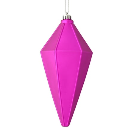 Vickerman 7" Fuchsia Matte Lantern Christmas Ornament, 4 per Bag