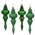 thumbnail image 1 of Vickerman 7" Green 4-Finish Finial Ornament, 8 per Box, 1 of 2