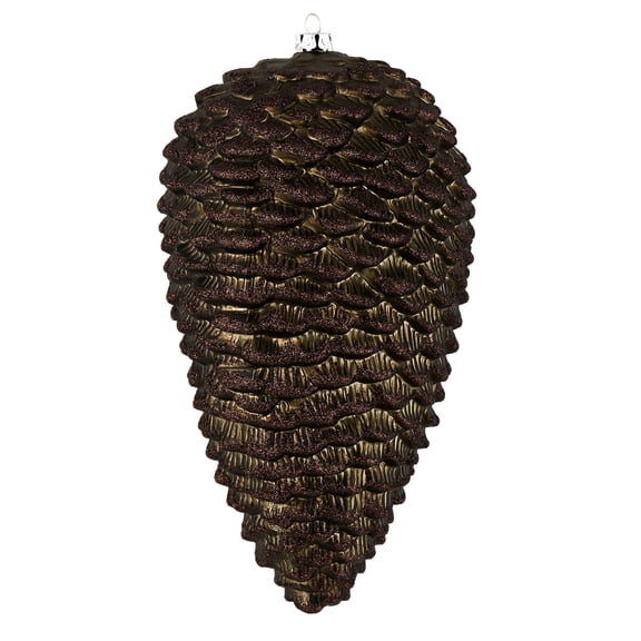 Vickerman 7" Gunmetal Matte Glitter Pinecone 4/Bag. 4 per bag.