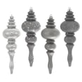 thumbnail image 1 of Vickerman 7" Pewter 4-Finish Finial Ornament, 8 per Box, 1 of 5