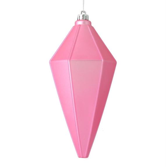 Vickerman 7" Pink Matte Lantern Christmas Ornament, 4 per Bag