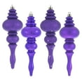 thumbnail image 1 of Vickerman 7" Purple 4-Finish Finial Ornament, 8 per Box, 1 of 5