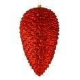 thumbnail image 1 of Vickerman 7" Red Matte Glitter Pinecone Christmas Ornament, 4 per pack, 1 of 3