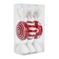 thumbnail image 1 of Vickerman 7" Red-White Flat Candy Christmas Ornament, 3 per Box, 1 of 2