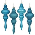 thumbnail image 1 of Vickerman 7" Turquoise 4-Finish Finial Ornament, 8 per Box, 1 of 3