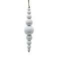 thumbnail image 1 of Vickerman 7" White Wooden Bead Ornament, 2 pieces per unit., 1 of 2