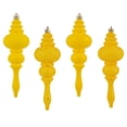 thumbnail image 1 of Vickerman 7" Yellow 4-Finish Finial Ornament, 8 per Box, 1 of 5