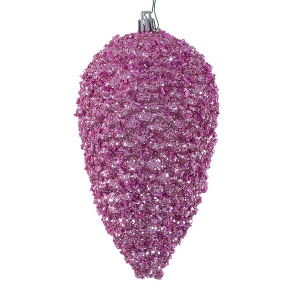 7" Pink Glitter Pinecone 4/Bag
