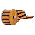 thumbnail image 1 of Vickerman 706701 - 2.5"x10yd Orange Black Stripe Ribbon (Q221162) (Q221162) Stripe Patterned Christmas Ribbons, 1 of 1