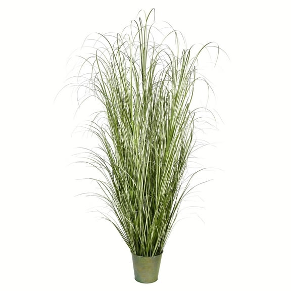 Vickerman 72" Artificial Potted Native Green Grass.