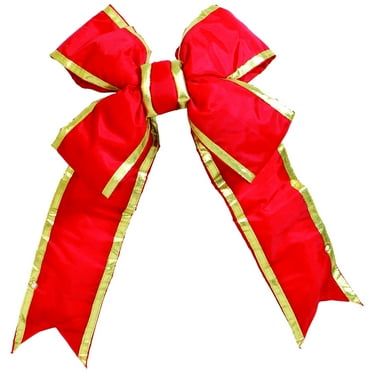 Vickerman 72" Red-Gold Four Loop Nylon Outdoor Christmas Bow