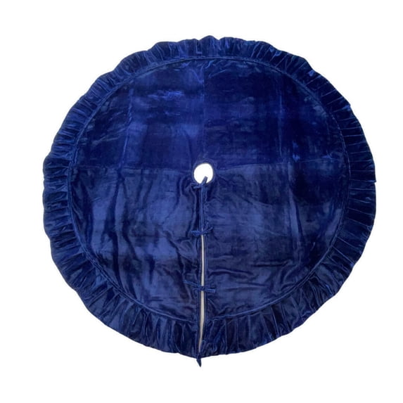 72" Plush Midnight Blue Velvet Tree Skir