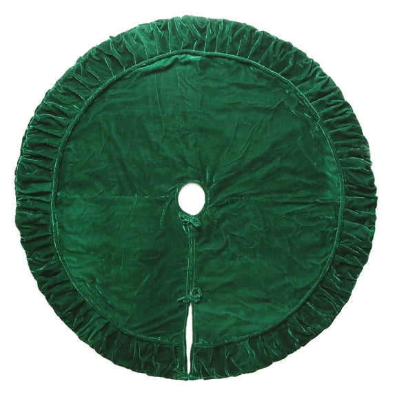 Vickerman 72" plush Emerald Green velvet Christmas tree skirt