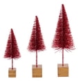 thumbnail image 1 of Vickerman 8"-10"-12" Red Sisal Bottle Brush Tree Set, Set of 3, 1 of 4