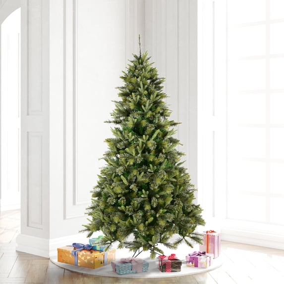 Vickerman 8.5' Cashmere Slim Artificial Christmas Tree, Multi-Colored Dura-Lit® LED Lights