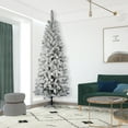 thumbnail image 1 of Vickerman 8.5' Flocked Pacific Pencil Artificial Christmas Tree with Warm White LED Lights, 1 of 5