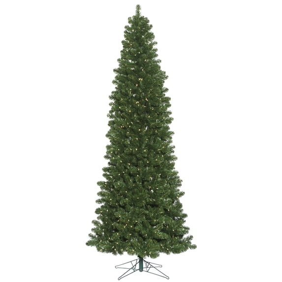 Vickerman 8.5' Oregon Fir Slim Artificial Christmas Tree, Warm White LED Lights