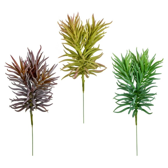 Vickerman 8" Artificial Assorted Succulent Picks, Set of 3