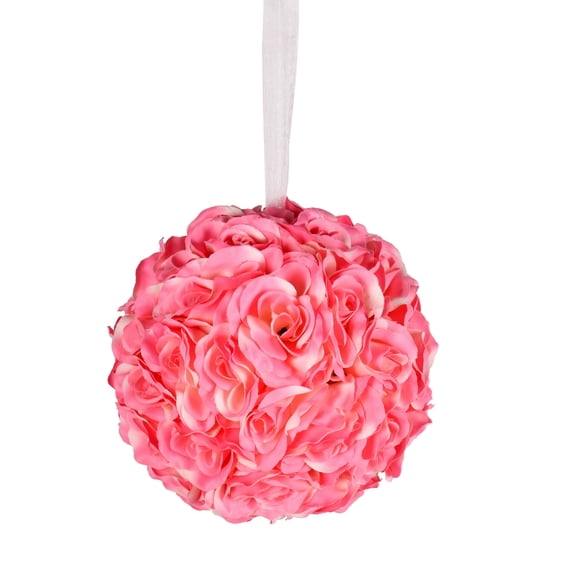 Vickerman 8" Artificial Pink Rose Ball.