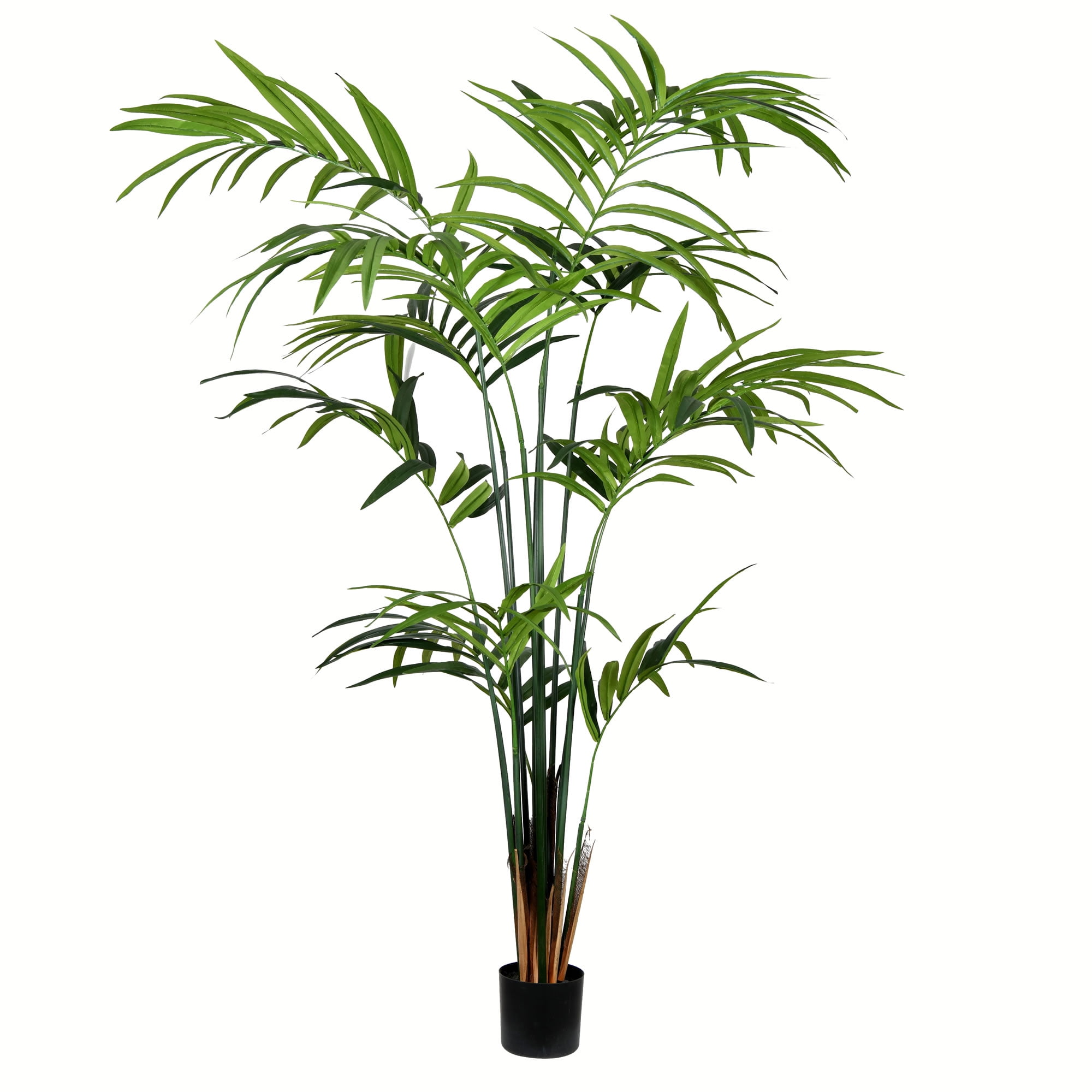 65-Inch Potted Faux Palm Tree with Lights