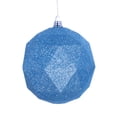 thumbnail image 1 of Vickerman 8" Baby Blue Geometric Ball Ornament Featuring a Glitter Finish., 1 of 2