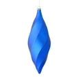 thumbnail image 1 of Vickerman 8" Blue Matte Swirl Finial Ornament, Pack of 6, 1 of 3