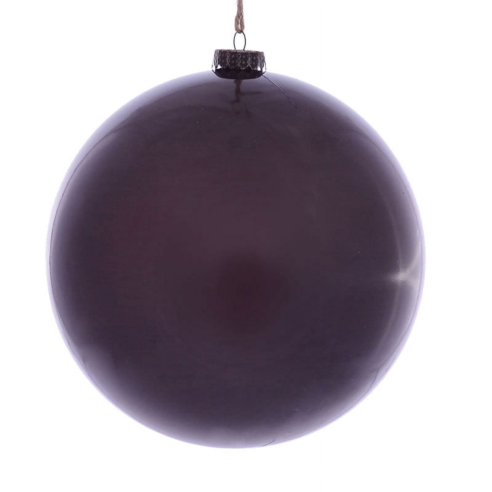 Vickerman 8" Burgundy Wood Grain Ball Ornament, 2 per Bag