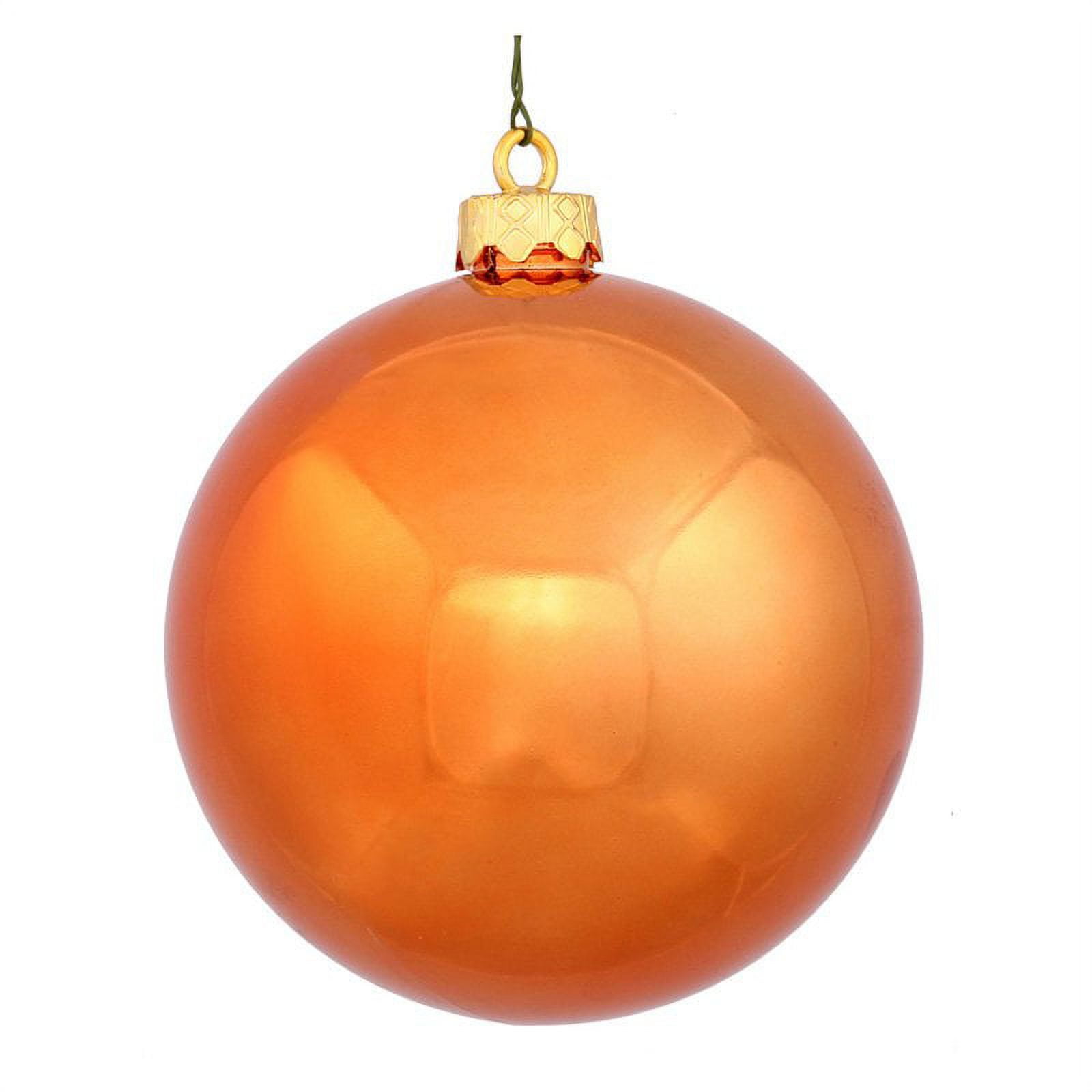 Vickerman 8" Burnished Orange Shiny Ball Ornament